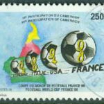Kamerun – M 1235 Kamerun i VM i fotboll 1998i Frankrike, 250 Fr stpl