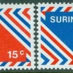 Surinam – M  636-637 Flygposttjänst mellan Nederländerna och Surinam 100 år, 2 kpl **