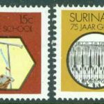 Surinam – M  671-672 Läkarhögskolan 75 år, 2 kpl **