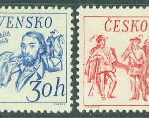 Tjeckoslovakien – M 1814-1815 20-årsdagen av det slovakiska upproret, 2 kpl **