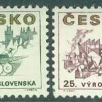 Tjeckoslovakien – M 1941-1942 25-årsdagen av Pragupproret och befrielsen, 2 kpl **