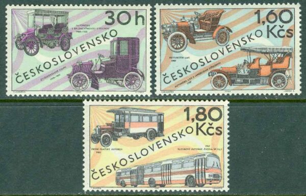 Tjeckoslovakien - M 1866-1868 Bilar, 3 kpl **