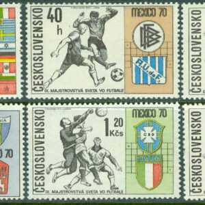 Tjeckoslovakien – M 1958-1963 VM i Fotboll i Mexico 1970, 6 kpl **