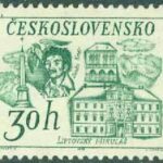 Tjeckoslovakien – M 1774 Janko Kráľ, författare. Byggnader i staden Liptovský Mikuláš, 1 kpl **