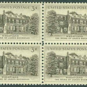 USA – M  703 Wheatland, residens för James Buchanan, president 1857-1861, 4-block kpl **