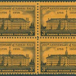 USA – M  705 Nassau Hall , Princeton-universitetet, 200 år, 4-block kpl **