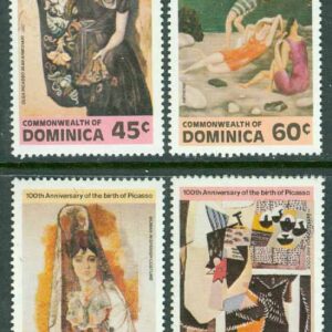 Dominica – M  753-756 Pablo Picassos födelse 100 år, 4 kpl **