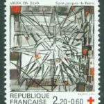 Frankrike – M 2582C Röda Korset – Kyrkfönster av Marie-Helène Vieira da Silva, 1 kpl **