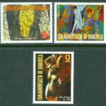 Dominica – M 2566-2568 Pablo Picasso död 25 år, 3 kpl **
