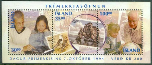 Island - F 847-849 (BL 20) Frimärkets Dag 1994. Miniatyrark kpl **