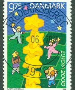 Danmark – F 1277 Europa 2000 – Barn och stjärnor, 1 kpl stpl