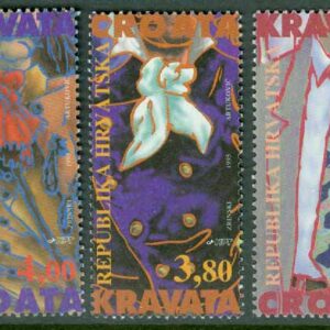 Kroatien – M  306-308 I Slipsens – Kravattens historia, 3 kpl **