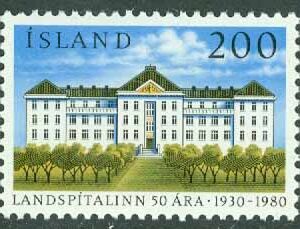Island – F  598 Rikssjukhuset 50 år, 1 kpl **
