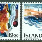 Island – F  732-733 Julfrimärken 1988, 2 kpl **