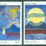Island – F  809-810 Julfrimärken 1992, 2 kpl **