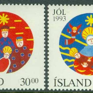 Island – F  830-831 Julfrimärken 1993, 2 kpl **