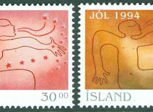 Island – F  851-852 Julfrimärken 1994, 2 kpl **