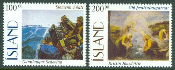 Island - F  877-878 Målningar, 2 kpl **