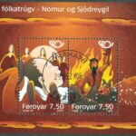 Färöarna – F  570-571 (BL 29) Nornur och Sjódreygil, block kpl stpl