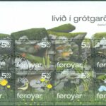 Färöarna – F  618-625 (BL 34) Liv i en stenmur, block kpl stpl