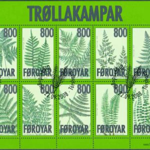 Färöarna - F  649-658 (BL 38) Trollakampar, block kpl stpl