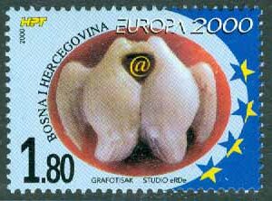 Bosnien-Hercegovina Kroatisk post – M   58 Europa 2000 – Fredsduvor, 1 kpl **
