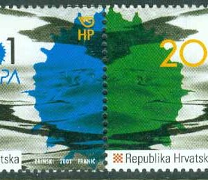Kroatien – M  570-571 Europa 2001 – Livgivande vatten, par kpl **