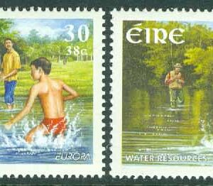 Irland – M 1337-1338 Europa 2001 – M 1337-1338 Livgivande vatten, 2 kpl **