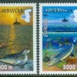 Azerbajdzjan – M  494-495A Europa 2001 – Livgivande vatten, 2 kpl **