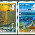 Azerbajdzjan – M  494-495D Europa 2001 – Livgivande vatten, 2 kpl **