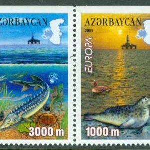 Azerbajdzjan – M  494-495D Europa 2001 – Livgivande vatten, 2 kpl **