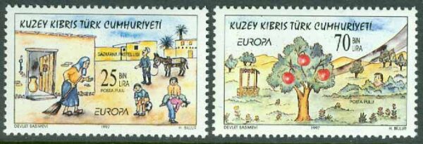 Turk. Cypern - M  449-450 Europa 1997 - Sagor och legender, 2 kpl **