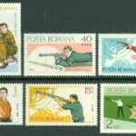 Rumänien – M 2407-2412 EM i skytte i Bukarest 1965, 6 kpl **