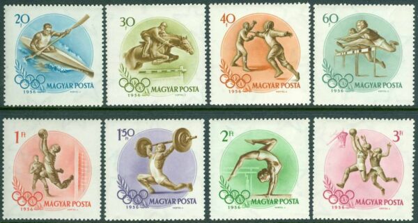 Ungern - M 1472-1479 OS i Melbourne 1956 bl.a. fotboll och kanot, 8 kpl **