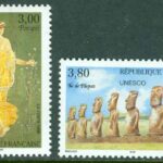 Frankrike – M T   49-50 Tjänstemärken – UNESCO – Världsarv, 2 kpl **