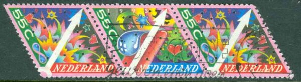 Nederländerna - M 1496-1497 Decembermärken, 2 kpl stpl ktt (+ 1 ned vht)