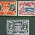 Litauen – M  385-387 De störtade oceanflygarna Darius och Girénas död, 3 ol *