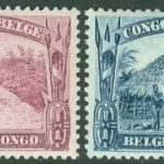 Belgiska Kongo – M  132-133 Hydda och Sankurafallen, 2 ol *
