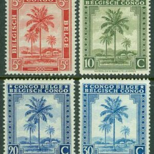 Belgiska Kongo – M  204, 207, 209-210 Oljepalmer, 4 ol *