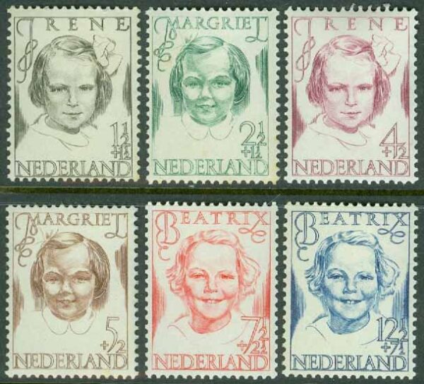 Nederländerna - M  462-467 Antituberkulos, prinsessor, 6 kpl ** fl