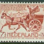 Nederländerna – M  422 Frimärkets Dag 1943, postvagn, 1 kpl **