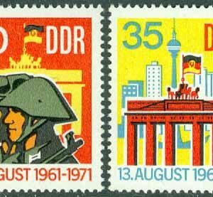 DDR – M 1691-1692 Berlinmuren 10 år, 2 kpl **