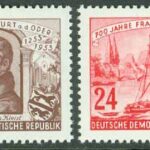 DDR – M  358, 360 Staden Frankfurt 700 år, 2 ol **
