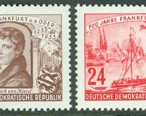 DDR – M  358, 360 Staden Frankfurt 700 år, 2 ol **