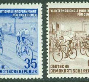 DDR – M  356-357 Int. fredsloppet på cykel 1953, 2 ol **