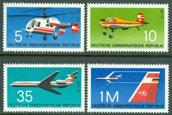 DDR - M 1749-1752 Flygplan II, 4 kpl **