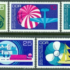 DDR – M 1773-1777 Sällskapet för idrott och teknologi (GST) 20 år, 5 kpl **