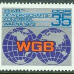 DDR – M 1885 Världsfackföreningskongressen, Varna, 1 kpl **