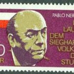 DDR – M 1921 P. Neruda (1904-1973), chilensk poet, Nobelpristagare 1971, 1 kpl **
