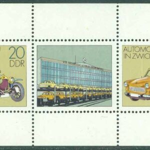 DDR – M 2412-2413 Biltillverkning i Zwickau, miniark kpl **